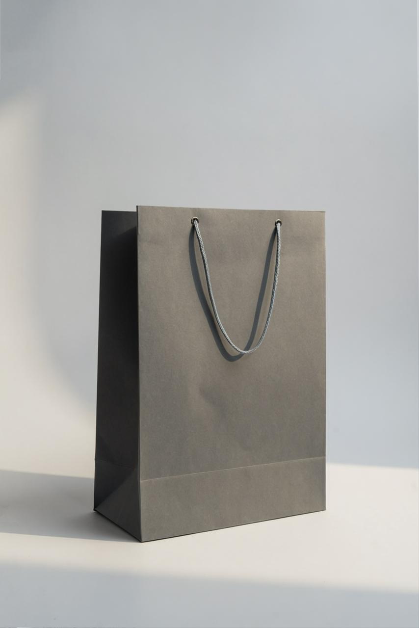 Minimal Grey Gift Bag