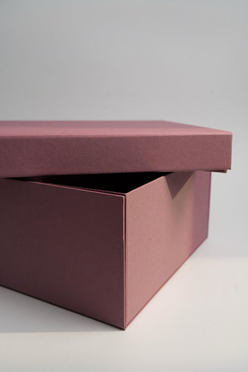 Dusty Rose Lid Collapsible Box